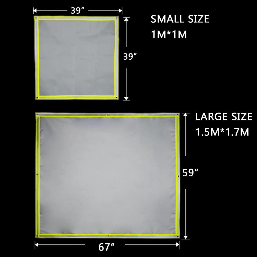 Fire Pit Mat, Grill Mats for Outdoor Grill, 39" X 39", Fireproof, BBQ Mat Protect Deck,Patio,Grass,Lawn and Campsite for Electric and Gas Grill, Washable (Silver Grey)