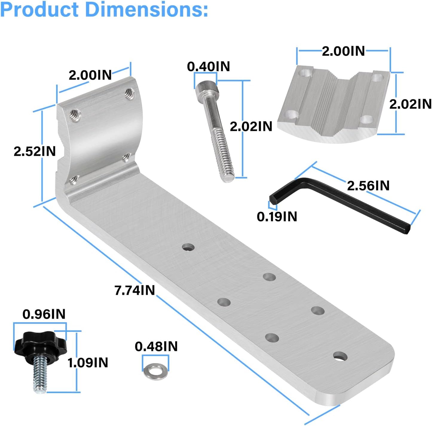 58182 Stow N' Go Grill Rail Mount Bracket, Compatible with Any Kuma Grill and RV Boat Camping Inside/Outboard 7/8" to 1-1/4" round or 1-1/4" Square Horizontal Railings