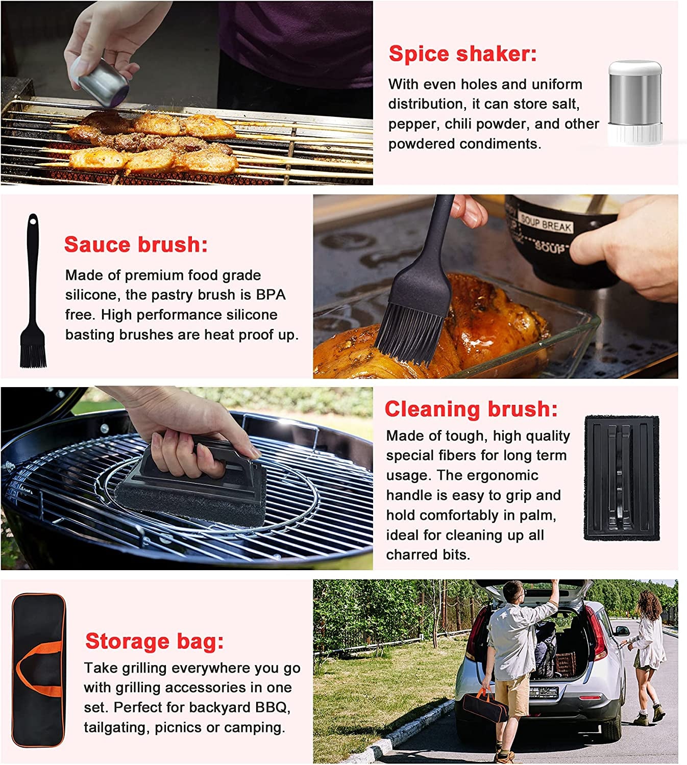 138PCS Griddle Accessories Kit,Grill Accessories for Blackstone Flat Top Set and Camp Chef,Grill Spatula,Scraper,Griddle Cleaning Kit Carry Bag for Hibachi Grill, Men Outdoor BBQ with Meat Injector