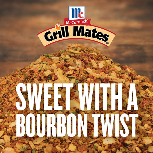 Mccormick Grill Mates Brown Sugar Bourbon Seasoning, 27 Oz - One 27 Ounce Container of Brown Sugar Bourbon Seasoning Made of Molasses, Red Bell Peppers, and More for Steak, Poultry, and Vegetables