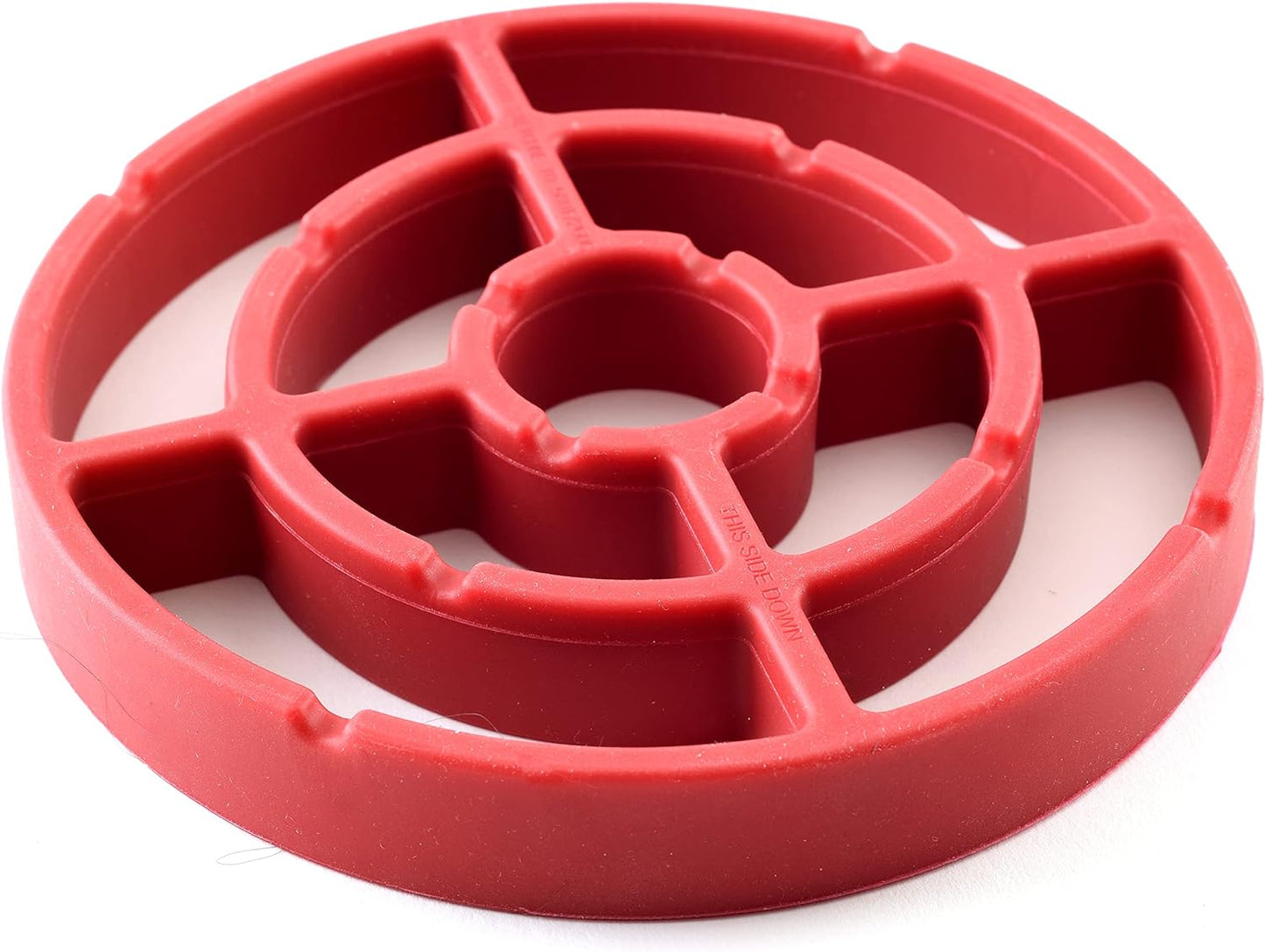 Norpro 392 round Silicone Roast Rack, Red