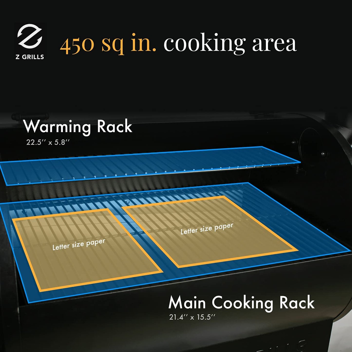 ZPG-450A 2023 Upgrade Wood Pellet Grill & Smoker 6 in 1 BBQ Grill Auto Temperature Control, 450 Sq in Bronze
