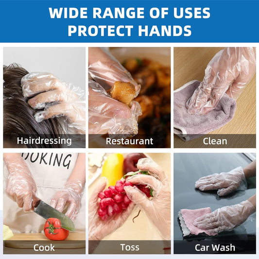 Disposable Food Gloves - Food Handling, Cooking, Kitchen Cleaning and Hygien 200 Count (Pack of 1)
