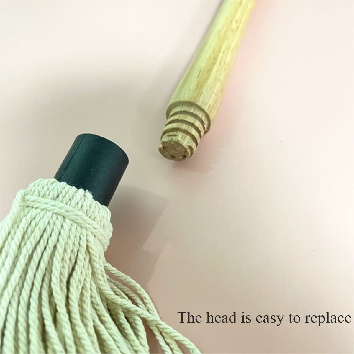YOKIOU 18In Grill Basting Mop BBQ Mop Brushes for Sauce with 3 Extra Replacement Cotton Fiber Basting Mop Heads and 4 Pcs Silicone Basting Pastry & BBQ Brush Set