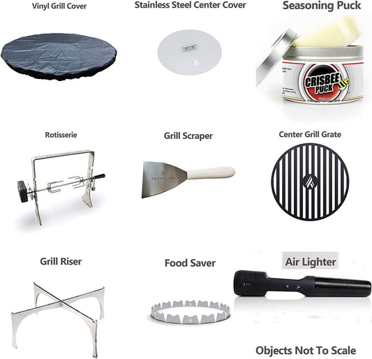 Classic 40" Grill with a Low Euro Base Home Chef Max Bundle with 10 Grilling Accessories.