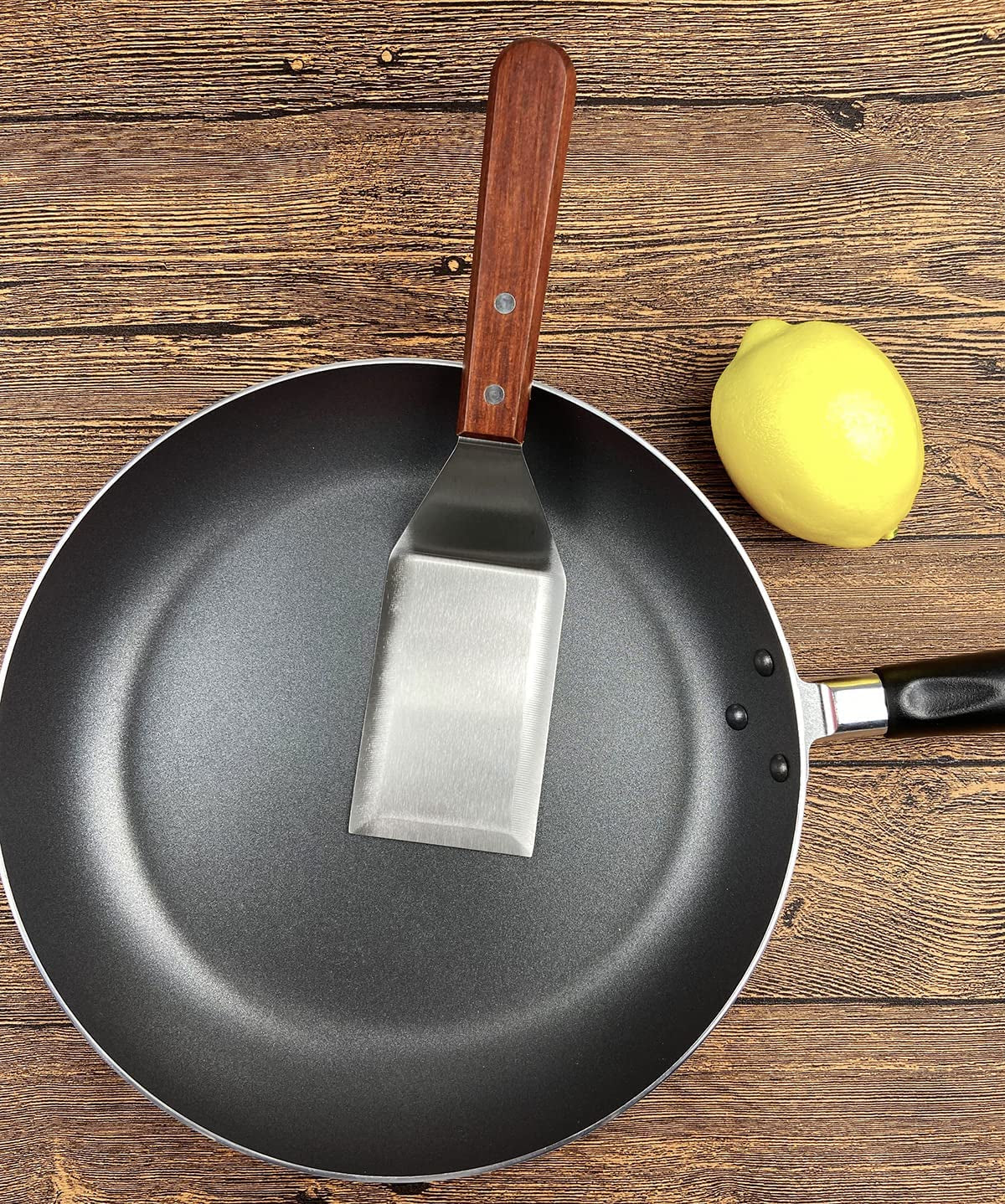 KLAQQED Metal Spatula for Cast Iron Skillet, Grill Spatula Stainless Steel Spatula, Burger Spatula, Fish Turner Spatula, Griddle Spatula, Spachulas Egg Flipper, Flat Top Metal Spatula for Cooking BBQ