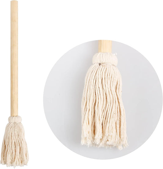 LZMS 10 Pcs Backyard Pro 12" BBQ Grill Basting Brush Mop Brush for Picnic Barbeque Grilling Smoking Steak - Perfect for Cooking or Cleaning