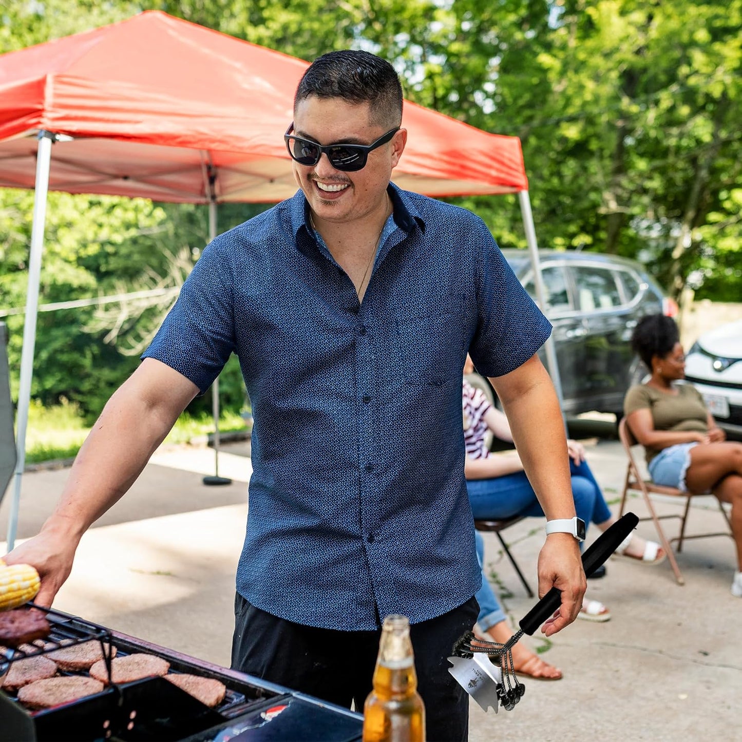 Clean Grill Superior BBQ Grill Brush - Efficient, Safe Wire Bristle Barbecue Cleaning Tool - Extra Strong Cleaner, for Grill Lovers, Ideal for Cleaning Any BBQ Grill