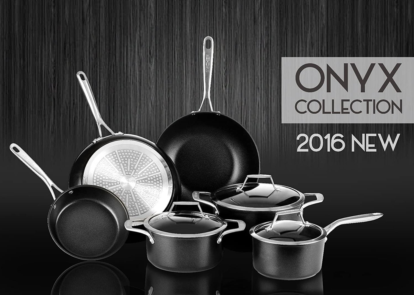 - Onyx Collection, 12-Inch Grill Pan, Coated with New Teflon Platinum Non-Stick Coating (PFOA Free) (12-Inch)