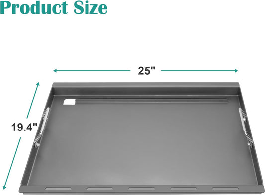 Full-Size Griddle Inserts for Weber Genesis 300 Gas Grill, Griddle for Weber Genesis 300 Series E-310 E-320 E-330 S-310 S-320 S-330 EP-310 EP-320 EP-330 CEP-310 CEP-330 Replace for Weber 7524 Grate*2