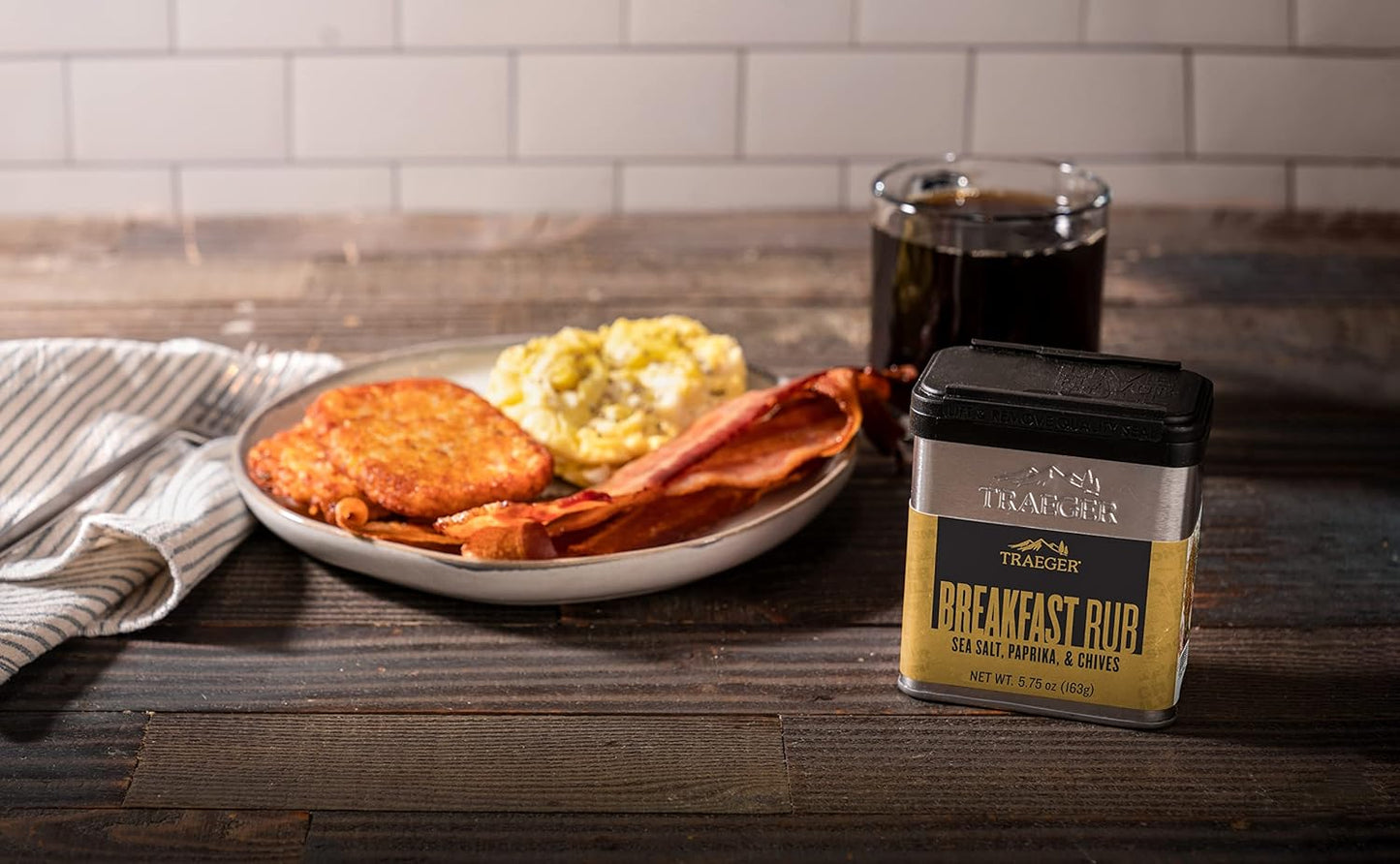 Traeger Grills SPC216 Breakfast Rub with Seat Salt, Paprika, & Chives 5.75 Ounce (Pack of 1)
