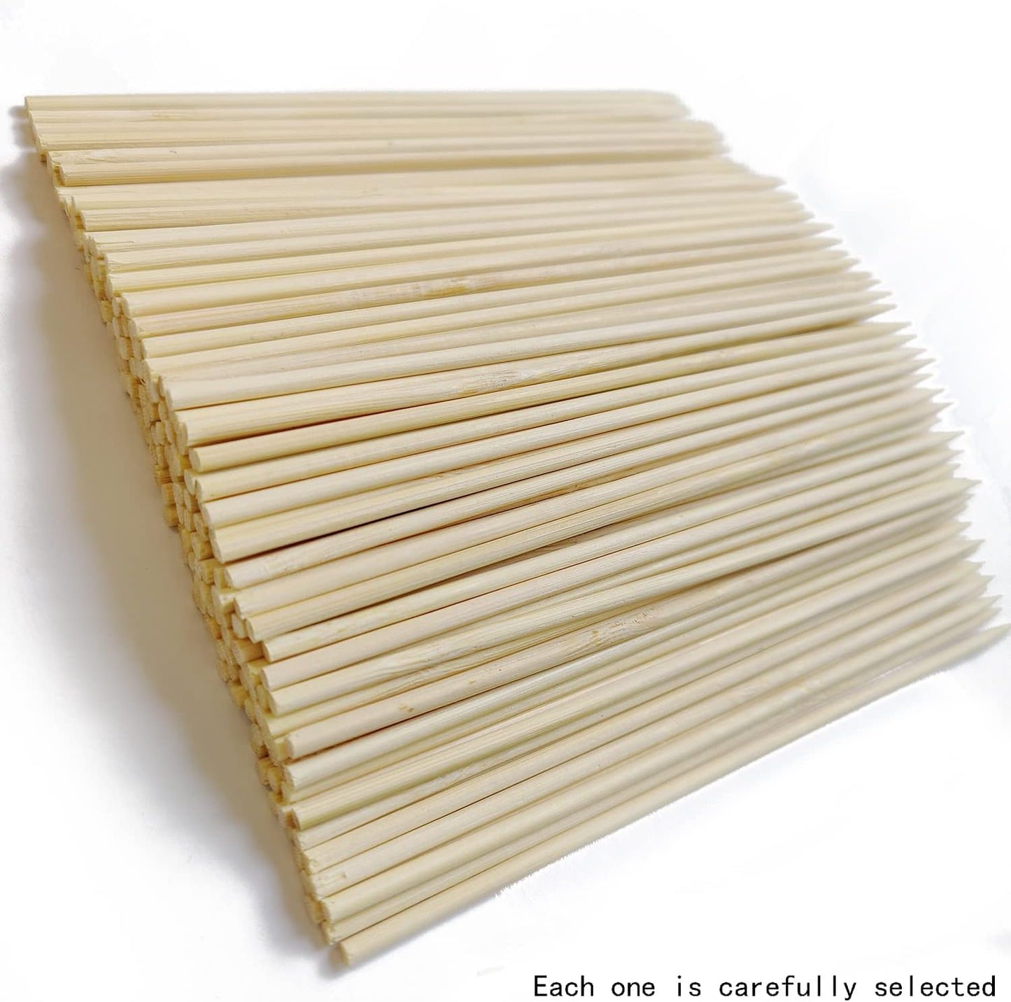 Natural Bamboo Skewers 200Pcs 8" for Bbq,Fruit Skewers, Grilling Kabob Skewers,Grilled Corn,Marshmallow,Chocolate Fountain and Party.Φ=3Mm
