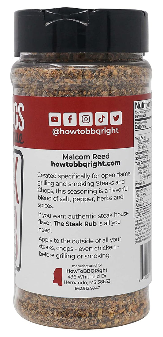 Killer Hogs Steak Rub | Championship BBQ and Grill Seasoning for Beef, Steak, Burgers, and Chops | Salt, Pepper, Herbs, and Spices | 11 Ounces