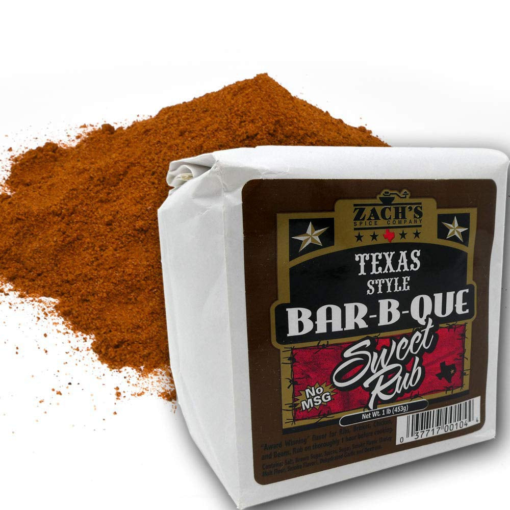 Zach'S Original Style Bar-B-Que Brisket Rub - Championship Cook-Off Winning Brisket Rub (Texas Style Bar-B-Que Sweet Rub (No MSG), 1 Pound)