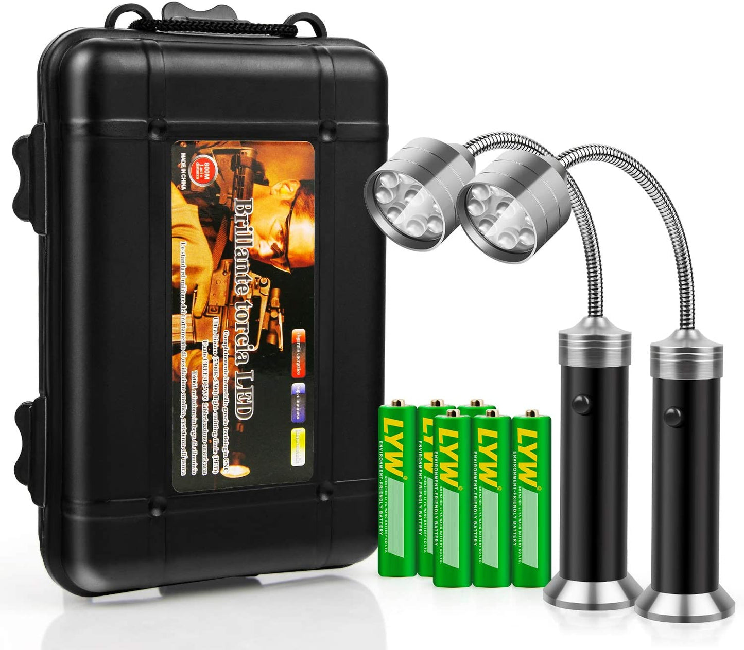 Barbecue Grill Light Magnetic Base Super-Bright LED BBQ Lights-360 Degree Flexible Gooseneck, Gifts for Men Dad Boyfriend, Traeger Pit Boss Smoker Grill Accessories, Batteries Included-Pack of 2