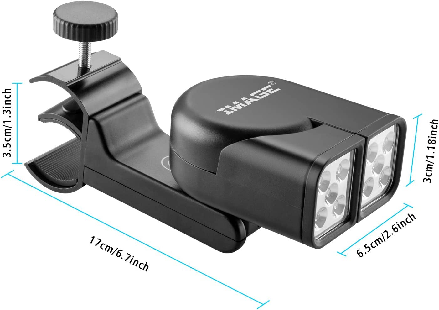 Grill Light, BBQ Lights for Grill with 10 Super Bright LED Lights, Adjustable Handle with 360 Degree Rotation, round & Square Bars Light on Any BBQ Pit, Grill Lights for Cooking and Outdoor Use