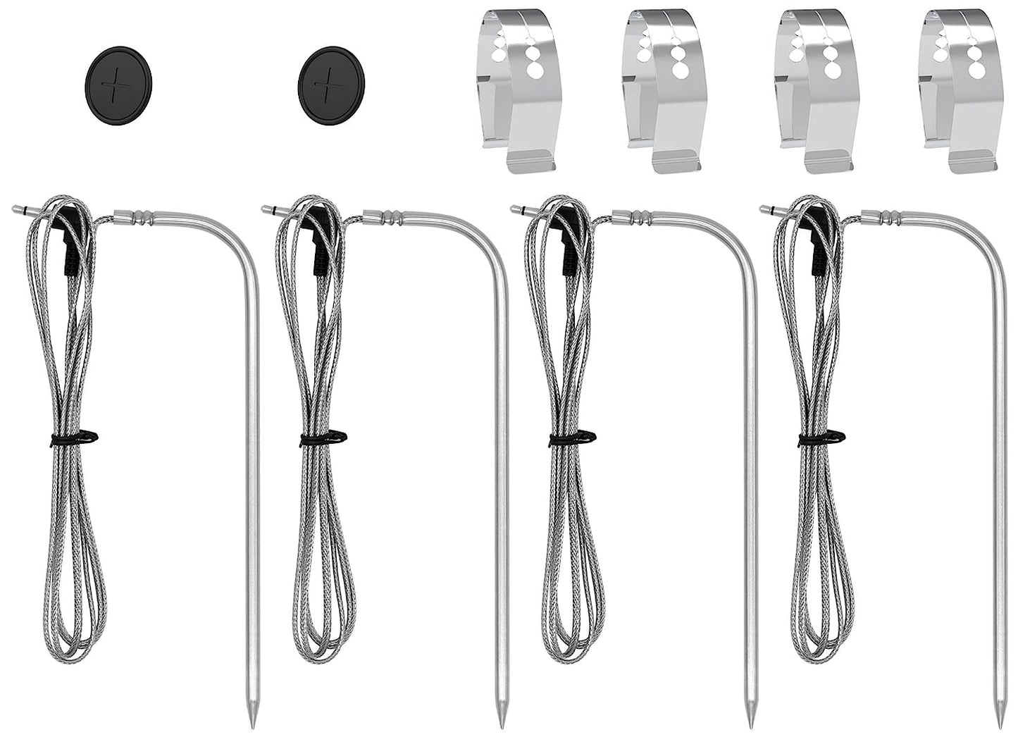 Meat Probe Kit for Masterbulit Gravity Series 560/800/1050 XL Digital Charcoal Grill and Smoker, Meat Thermometers with Clips and Gormmet 4-Pack