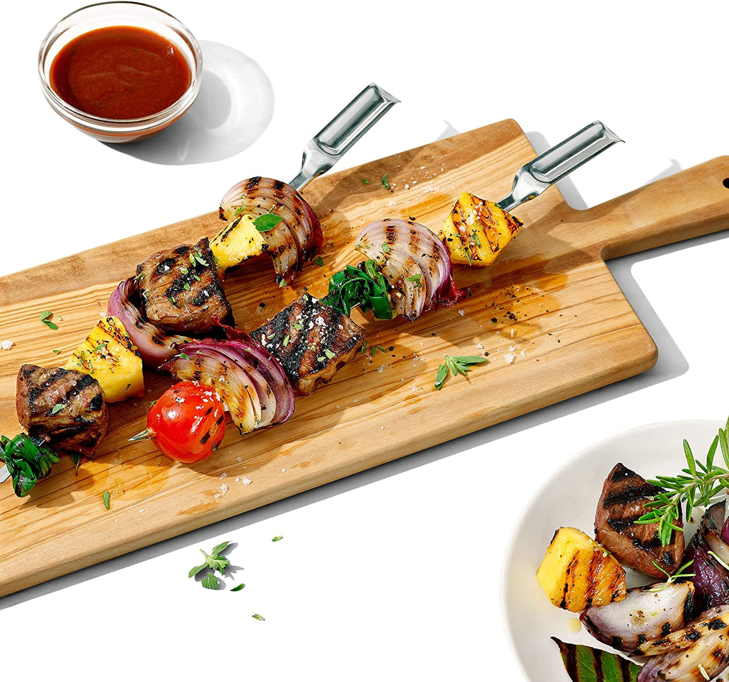 OXO Good Grips Grilling Tools, Stainless Steel Grilling Skewers - Set of 6