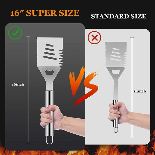 Grill Utensils Set,Bbq Grilling Accessories, Grill Set Gifts for Men Grill Tools, Barbeque with Apron, Stainless Steel Grill Kit Set Gifts for Men or Dad (Style 1)