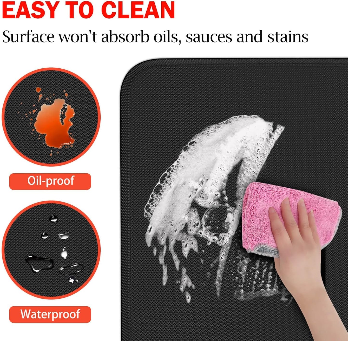 24" X 31" Grill Mat Fireproof for Outdoor Grill Protecting Prep Barbecue Table - Heat Resistant BBQ Tabletop Grilling Griddle Pad, Easy to Clean & Storage - Waterproof & Foldable, 0.6Mm