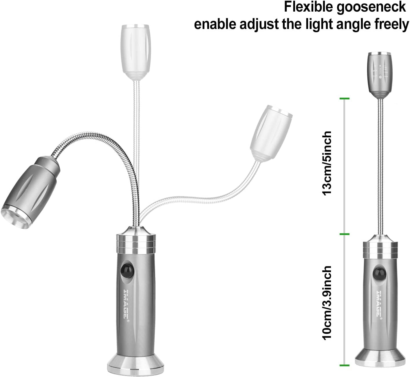 Magnetic Ultra-Bright Barbecue Grill Light with Super Bright LED Lights, Magnetic Base Flexible Gooseneck BBQ Light for Grilling,Adjustable Any Gas,Charcoal,Electric Grill White- 1 Pair