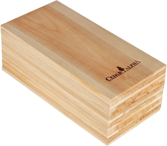 12 Pack Premium Cedar Planks for Grilling Salmon, Meat Fish and Veggies. Adding Extra Smoke and Flavor, Soaking Fast, Easy to Use Cedar Grilling Planks (11"X5.5", Natural Cedar Wood)