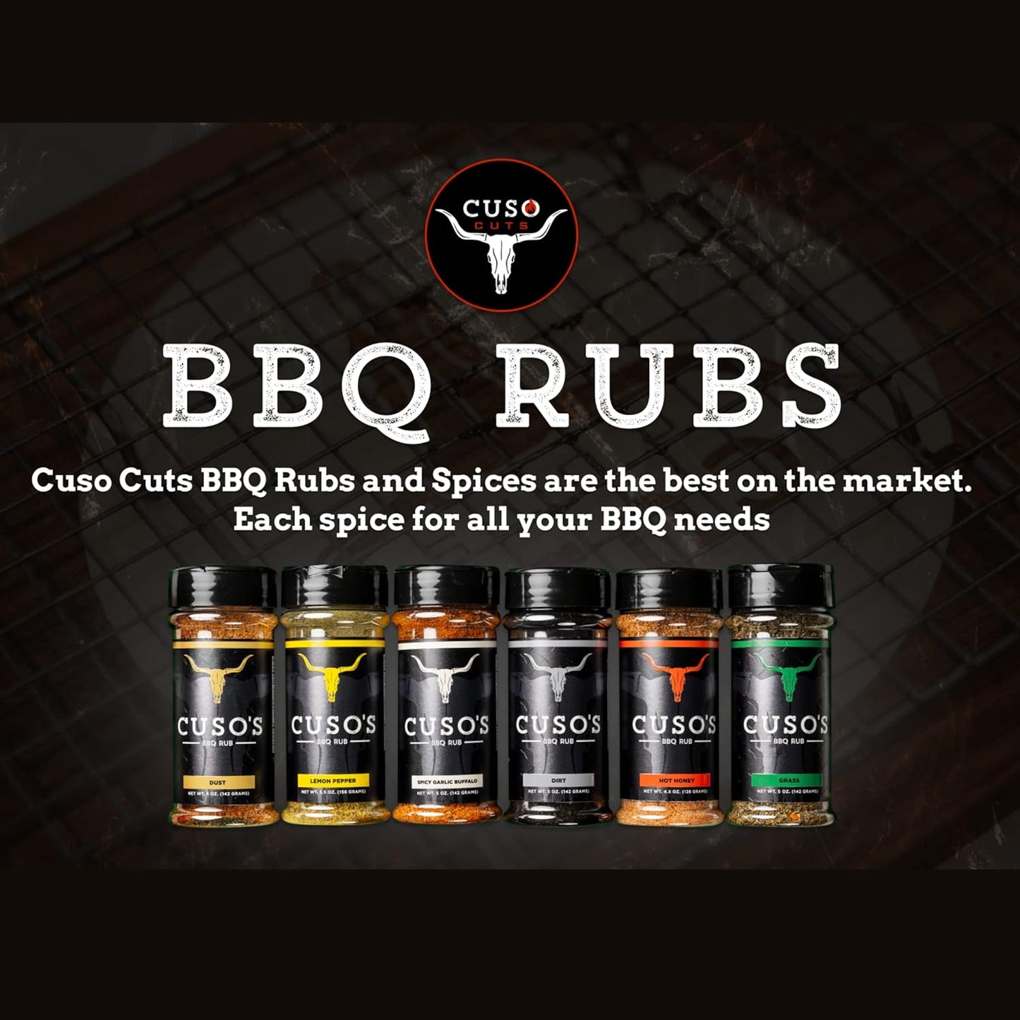 Cuso’S Dirt® Seasoning Great Tasting BBQ Seasoning Rub - Contains Activated Charcoal & Natural Ingredients - 1 Count