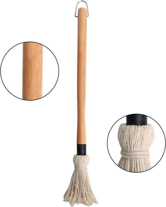 Safbbcue Barbecue Sauce Basting Brushes Mops for Grilling Ribs, Chicken, Brisket, and Other Meats Spreading Marinade/Oil, Easy to Use and Clean -18", 4Pcs