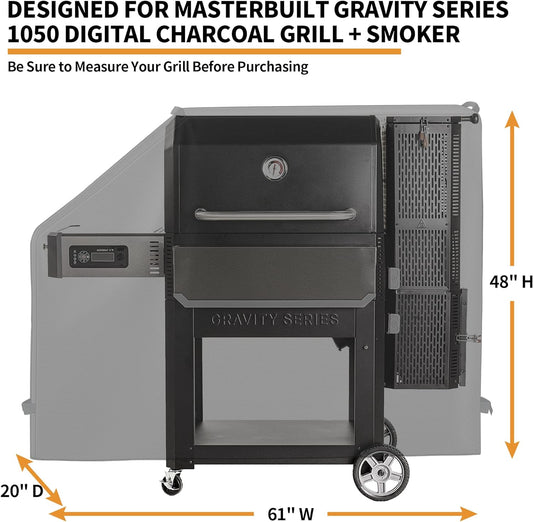 NEXCOVER Grill Cover - Compatible with Masterbuilt Gravity Series 1050 Digital Charcoal Grill, Waterproof Smoker Cover,Heavy Duty BBQ Cover, Fade Resistant Barbecue Cover, Anti-Uv & Weather Resistant.