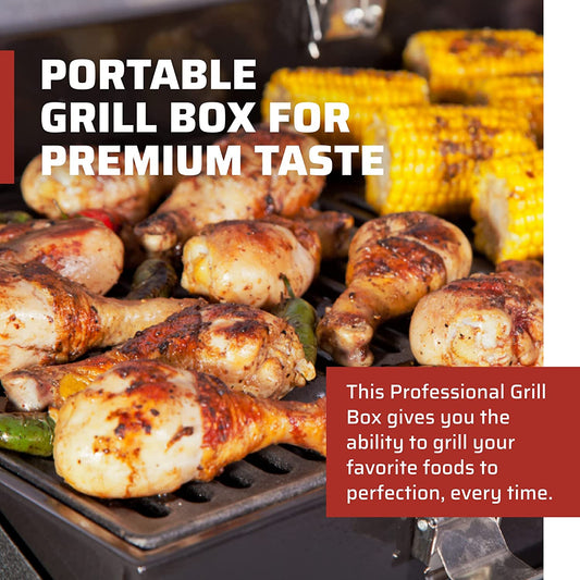 Camp Chef Deluxe BBQ Grill Box, Single Burner Accessory, Cooking Dimensions: 14 In. X 16 In