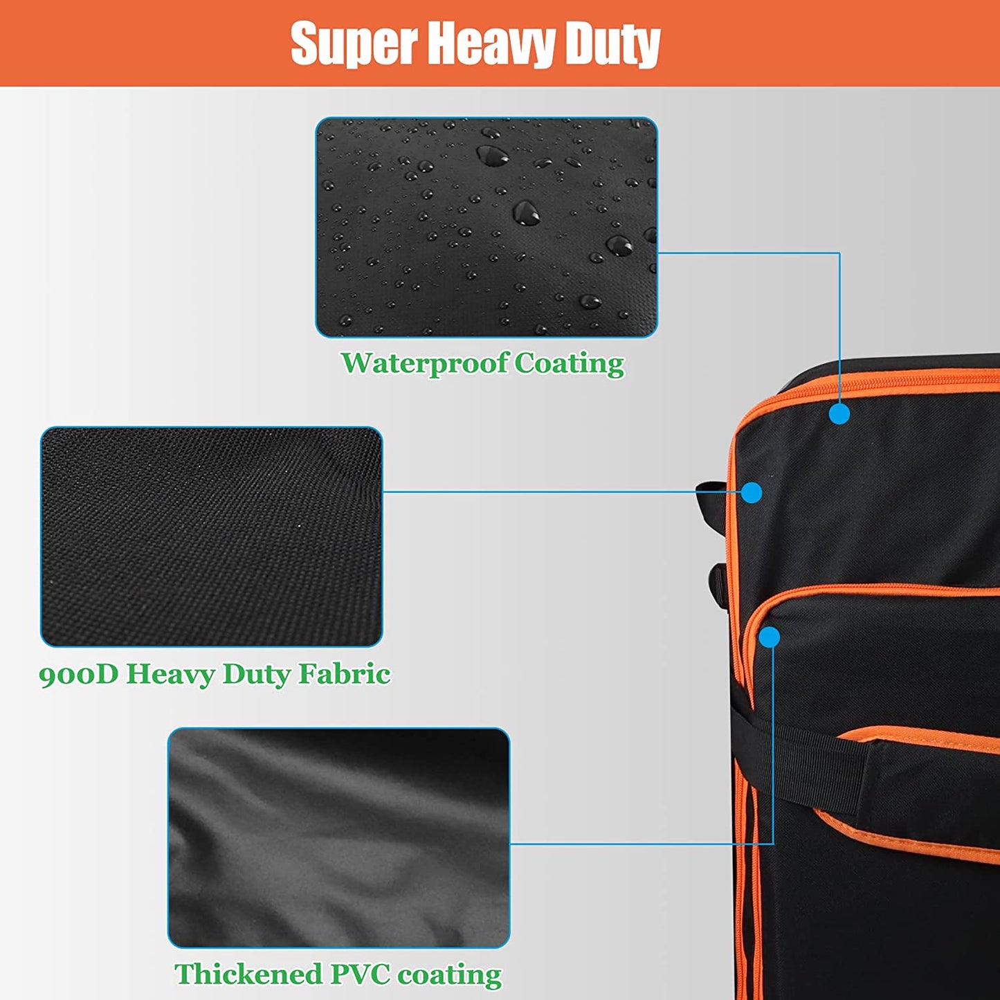 WOMACO 22 Inch Griddle Carry Bag for Blackstone 22 Griddle with Hood Lid, Heavy Duty Portable Tabletop Griddle Carrying Bag for Travel, Weather Resistant BBQ Grill Carry Case with Shoulder Strap
