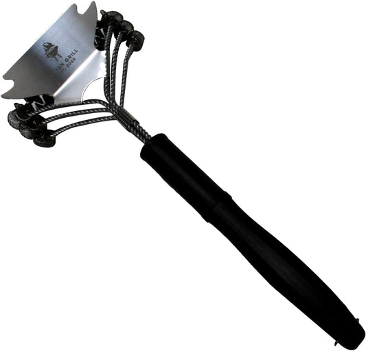 Clean Grill Superior BBQ Grill Brush - Efficient, Safe Wire Bristle Barbecue Cleaning Tool - Extra Strong Cleaner, for Grill Lovers, Ideal for Cleaning Any BBQ Grill