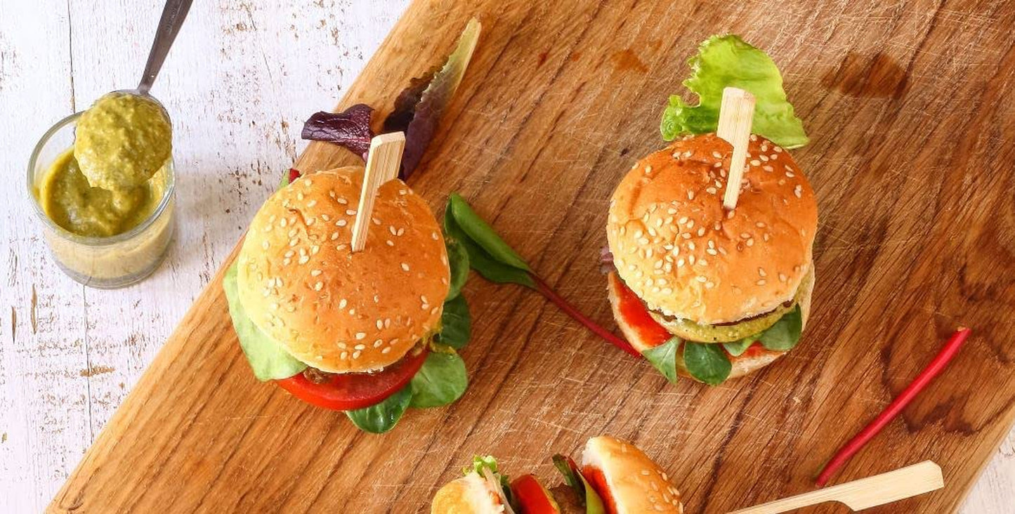 Bamboo Paddle Skewers 8" 100Pc/Bag, Kabob Skewers, BBQ Skewers for Outdoor Grilling GM1076