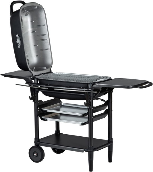 Bbq Grill and Smoker Charcoal Grill Portable for Outdoor Barbeque Grilling Camping, Backyard, Patio, Cast Aluminium Grills, Coal, New Original PK Aaron Franklin Addition