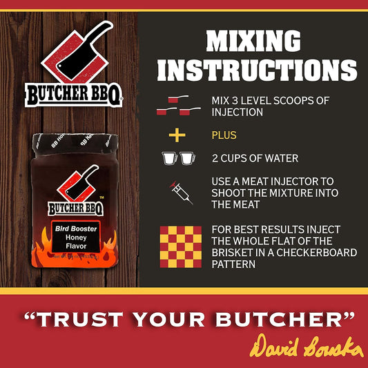 Butcher BBQ 12Oz Bird Booster Honey Flavor Powder Injection Marinade