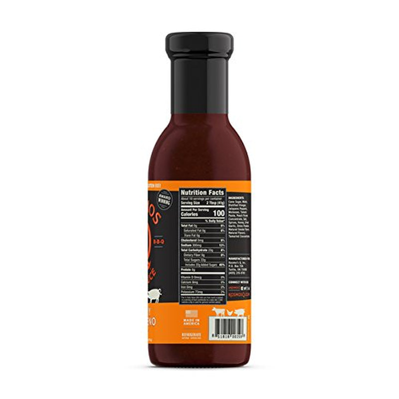 Kosmos Q Honey Jalapeno BBQ Sauce - 15.5 Oz Bottle for Award-Winning BBQ & Marinades - Thick Barbecue Sauce for Tender & Juicy Meat (Honey Jalapeno)