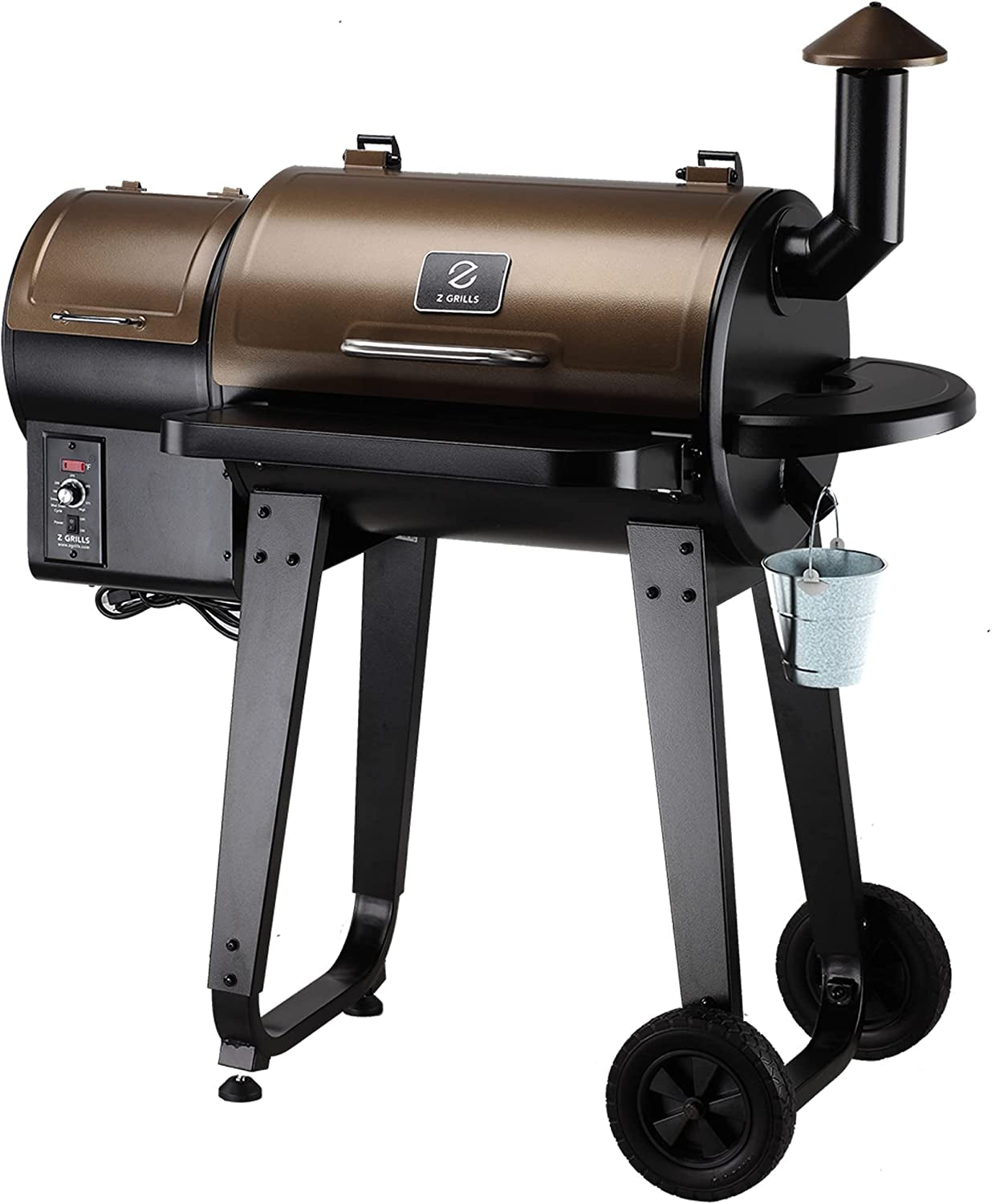 ZPG-450A 2023 Upgrade Wood Pellet Grill & Smoker 6 in 1 BBQ Grill Auto Temperature Control, 450 Sq in Bronze