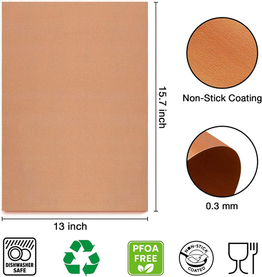 Grill Mats for Outdoor Grill Set of 6 BBQ Grill Mat Copper Grill Mat Heavy Duty Non Stick Reusable and Easy to Clean, Electric Gas Charcoal Grill Outdoor Cooking Tools Accessories RV Camper Must Have