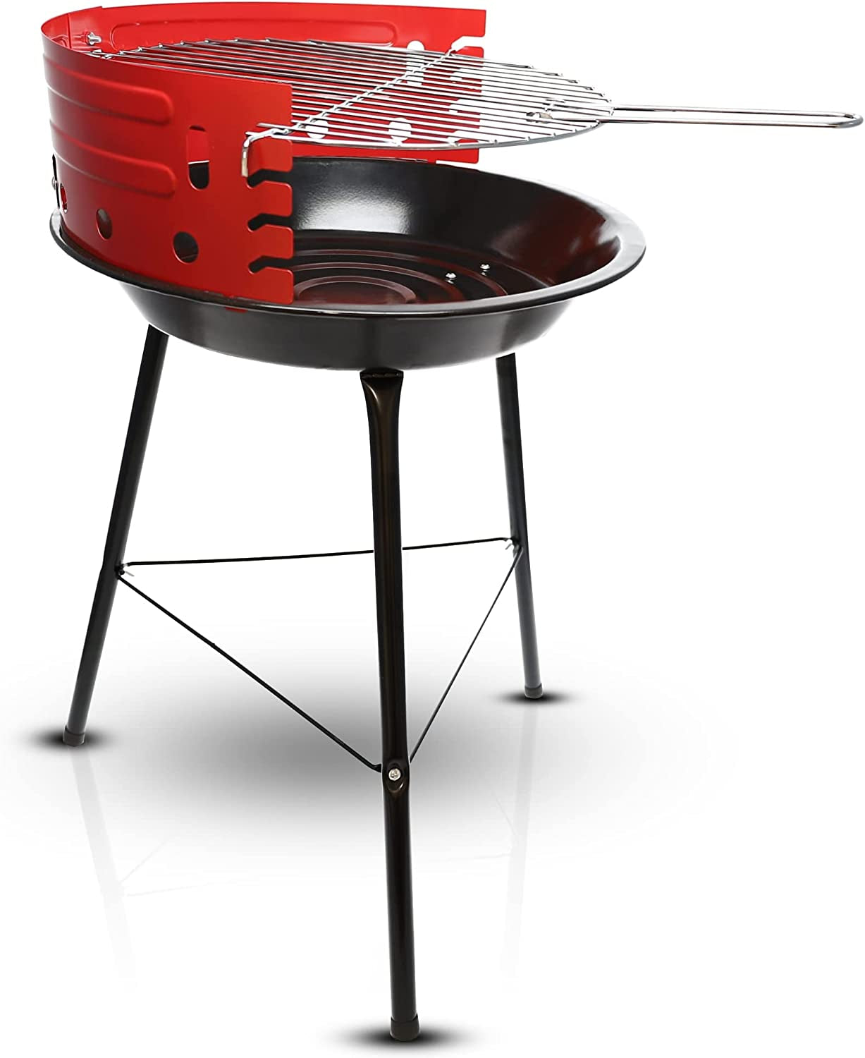 Gas One Charcoal Grill – 16-Inch Portable Charcoal Grill – Barbecue Grill with 4 Levels for Flame Control – Dual Venting System – Small Charcoal Grill for Backyard, Camping, Boat