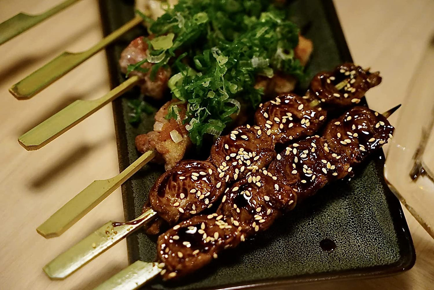 Bamboo Paddle Skewers 8" 100Pc/Bag, Kabob Skewers, BBQ Skewers for Outdoor Grilling GM1076