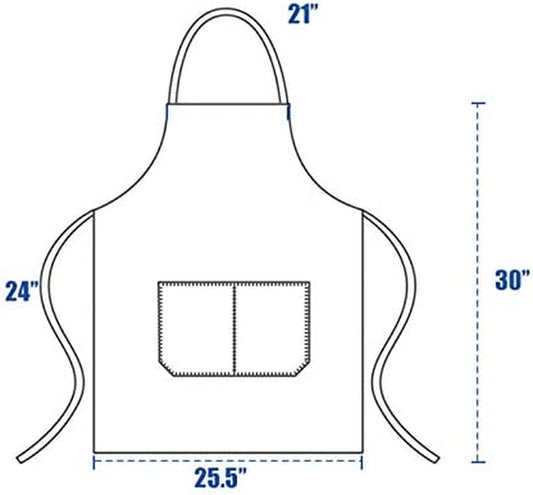 8 PCS Plain Bib Aprons Bulk - Mixed Color Commercial Apron with 2 Pockets for Kitchen Cooking Restaurant BBQ Painting Crafting