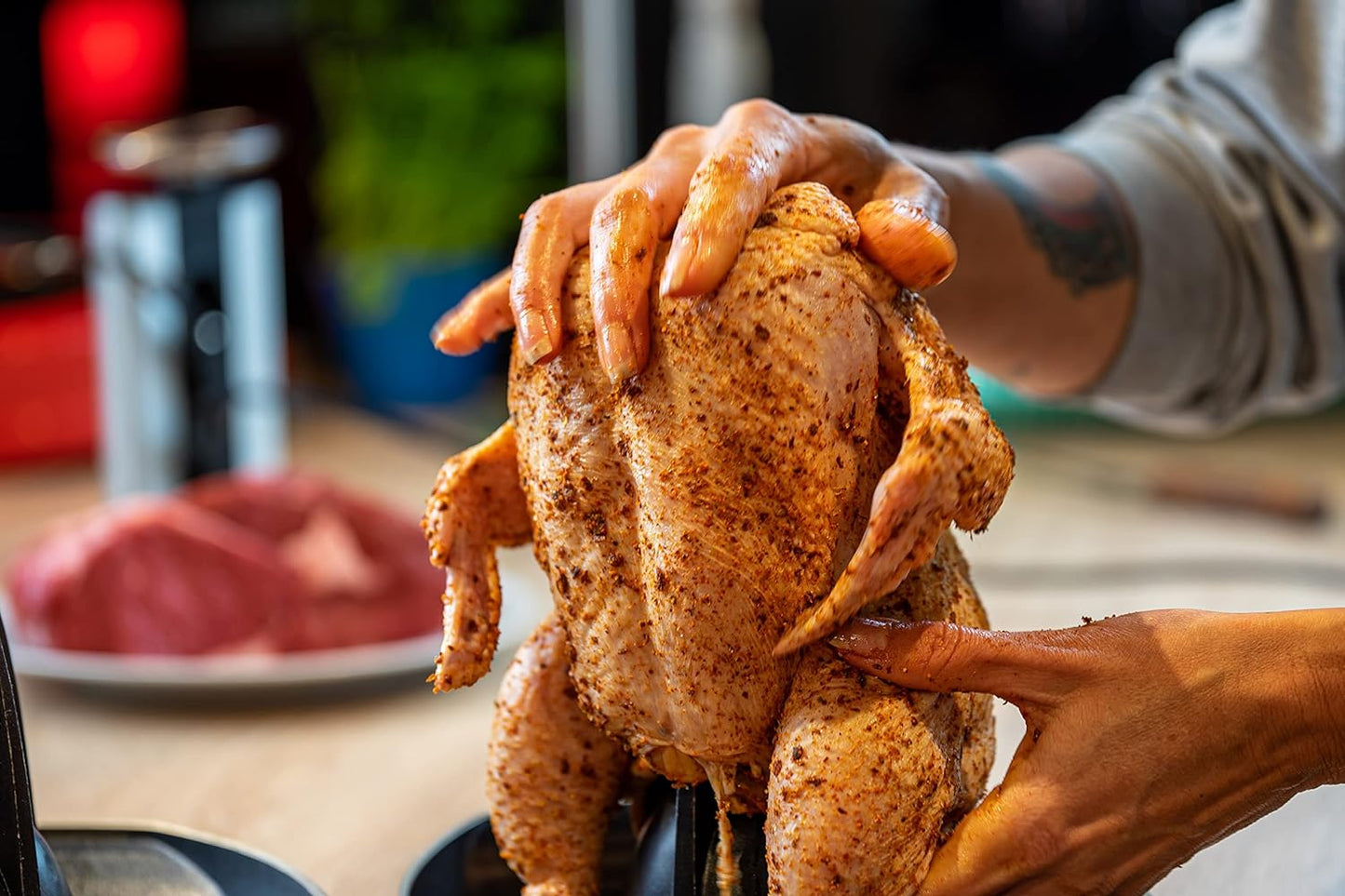 Stan the Man’S Chicken Rub – Perfect Poultry Seasoning - Deep Fry Turkey, Beer Can Chicken, Spatchcock, Wing Dust, BBQ, Fried, Breast, Thighs - All Natural Gluten Free Keto Low Salt No MSG, 3 Ounce Gourmet Spice Tin – New Packaging Inside