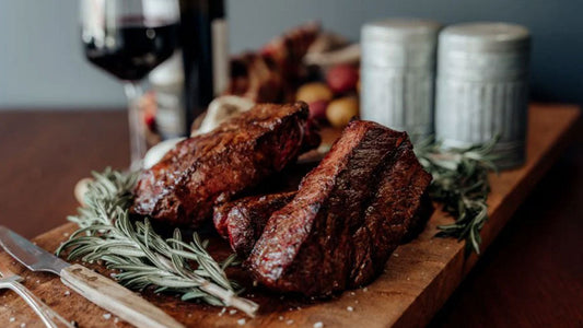 Savor Skirt Steaks with Chile Sauce and Romaine Slaw