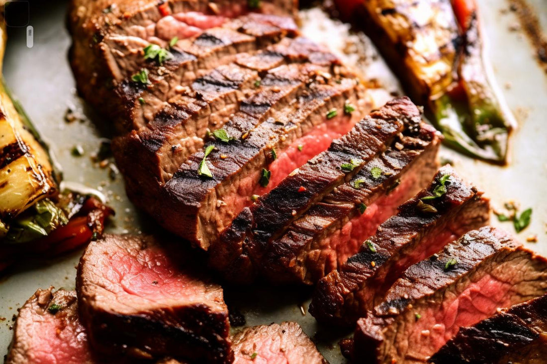 Flat Iron Steaks with Herb Butter and Grilled Broccolini Recipe