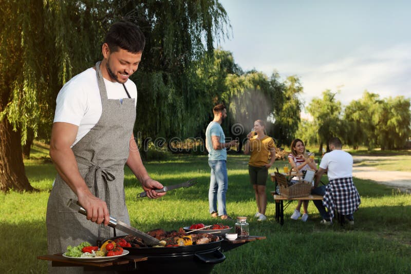Gender-neutral apron designs for barbecue enthusiasts