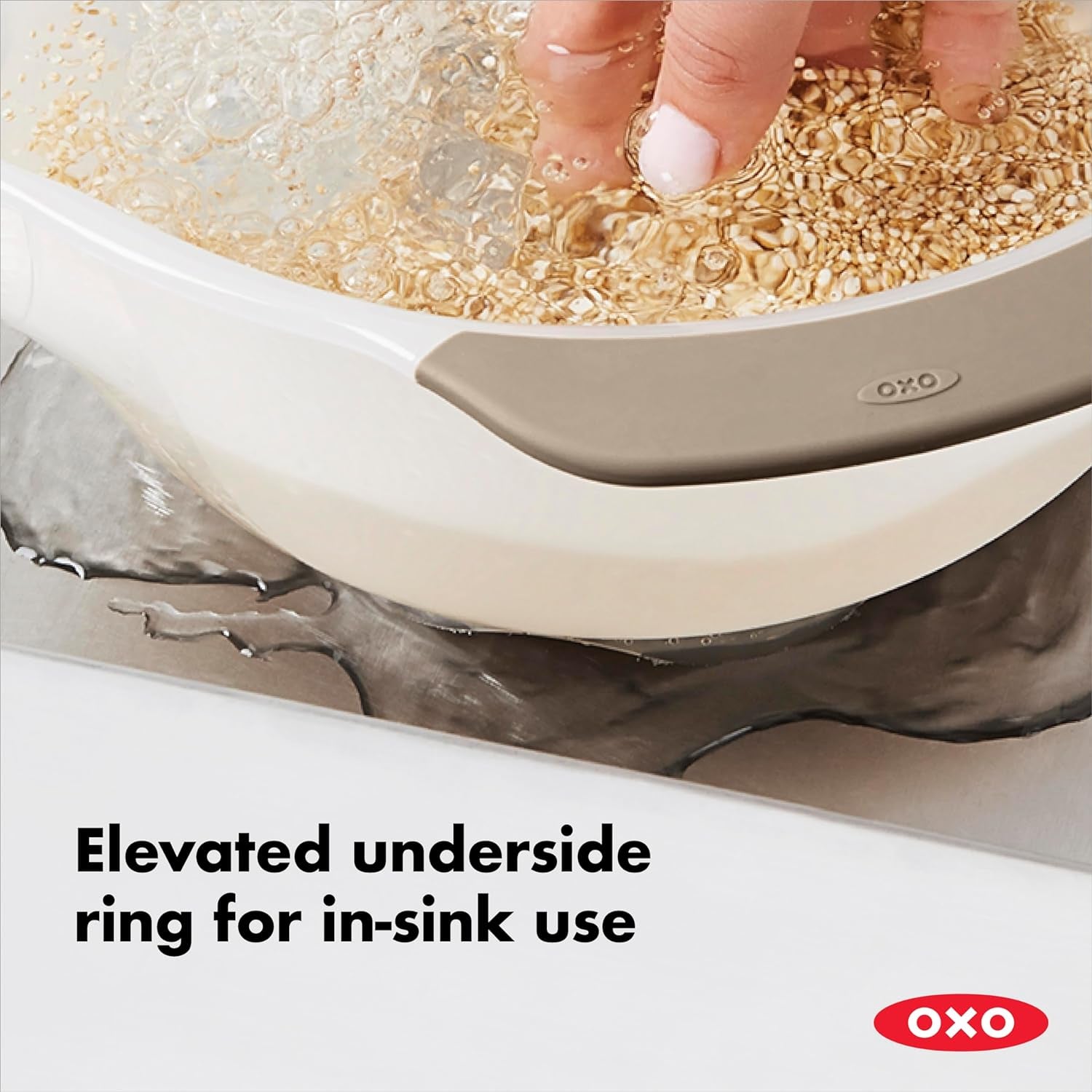 OXO Good Grips Rice & Small Grains Washing Colander, 15.4 X 23.3 X 13.9 Cm