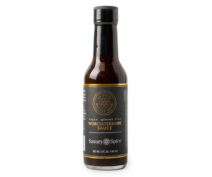 Savory Spice Vegan Worcestershire Sauce, Gluten-Free & Anchovy-Free - 60-Day Bottle Aged Vegan Worcestershire Sauce | Same Great Worcestershire Seasoning Taste