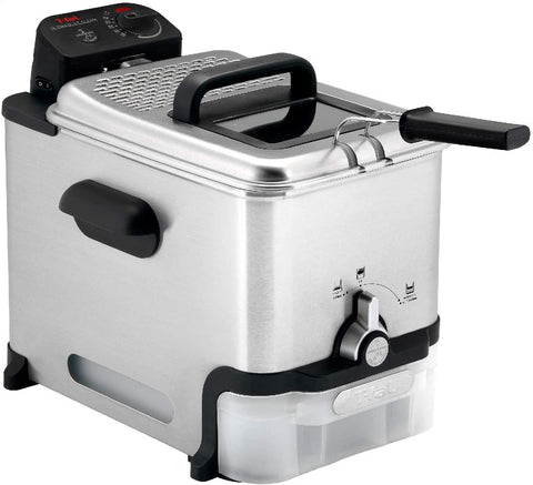 Image of T-Fal 3.5L Deep Fryer with Oil Filtration System: 1700W Stainless Steel Fryer, Dishwasher Safe Parts, Digital Timer, Adjustable Temperature Control for Perfect Golden Crispy Results