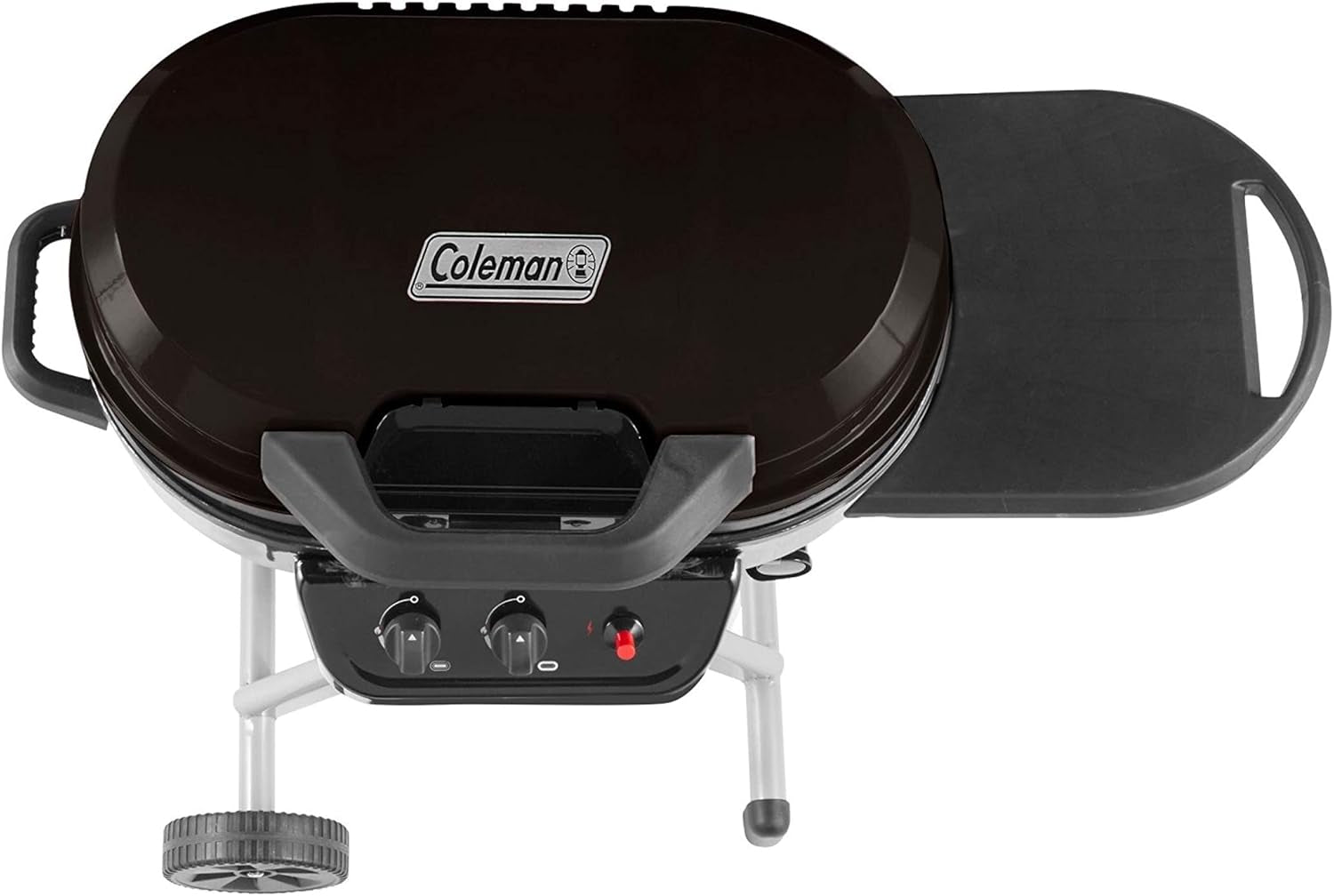 Coleman Roadtrip 225 Portable Stand-Up Propane Grill Gas Grill with Push-Button Starter Folding Legs & Wheels Side Table & 11000 Btus of Power for Camping Tailgating Grilling & More