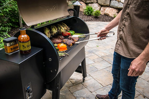 Image of Traeger Grills Pro 34 Electric Wood Pellet Grill and Smoker, Bronze, 884 Square Inches Cook Area, 450 Degree Max Temperature, Meat Probe, 6 in 1 BBQ Grill